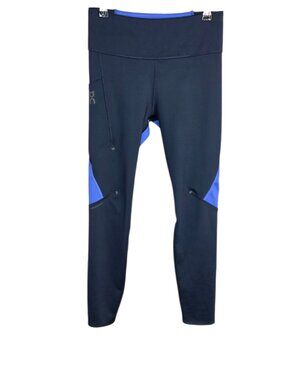 On Running Performance Tights 7/8, Blue, Multi, Athletic, Gym, Run, Size XS